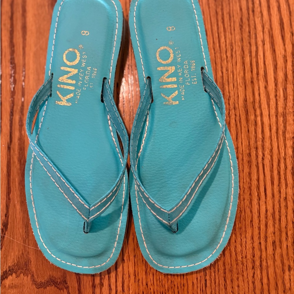 Kinos, teal, genuine leather, size 8, excellent condition
